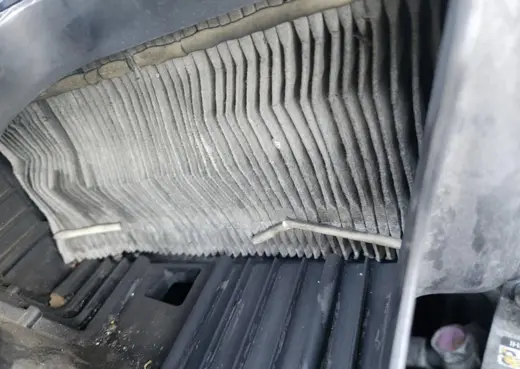 Clogged engine air filter we pulled out